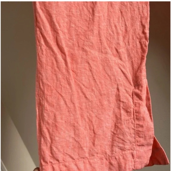 Athleta Retreat wide leg linen pants in sunset glow size 14 petite - Picture 6 of 9